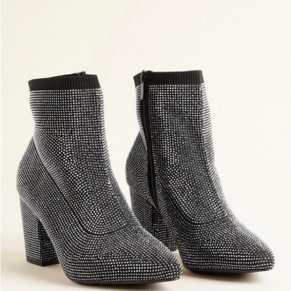 Torrid Stretch Knit Embellished Bootie 10WW - Picture 1 of 16
